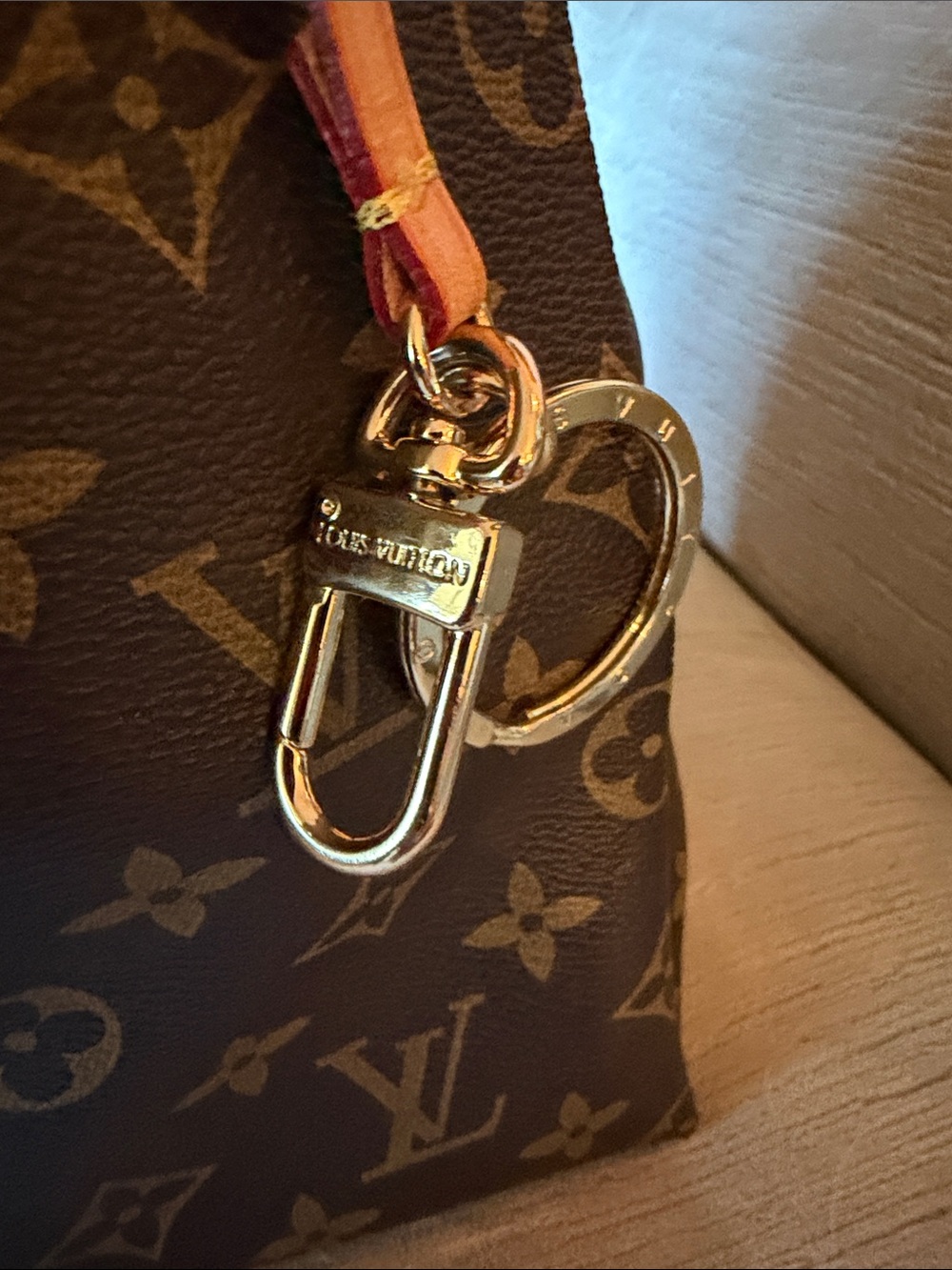 Monogram Hobo Shoulder Bag in Brown and Tan - Picture 2 of 12